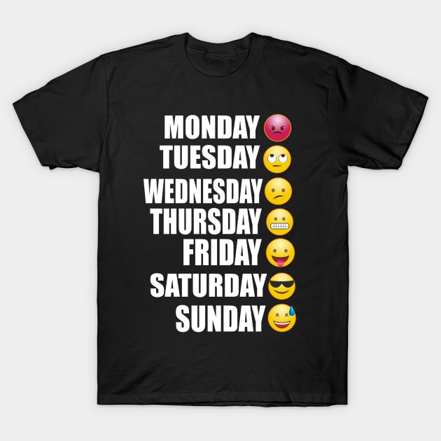 Funny Week Days T-Shirt by Realfashion